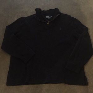 Polo 3/4 zip. Navy Blue.